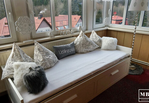 Blick in ein Gästezimmer
