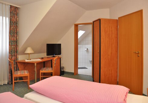 Blick in ein Gästezimmer