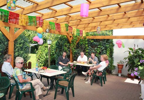 Der hauseigene Biergarten