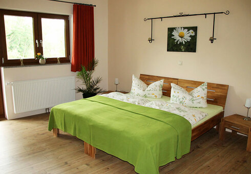 Blick in ein Doppelzimmer
