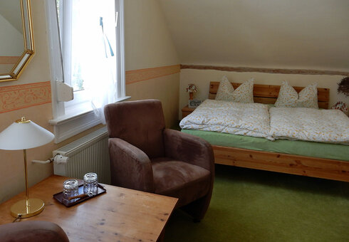 Blick in ein Doppelzimmer