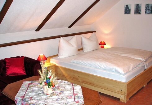 Blick in ein Gästezimmer