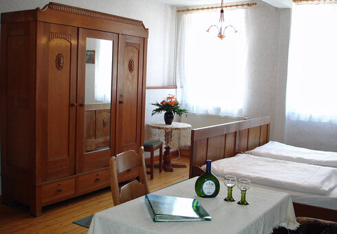 Blick in ein Gästezimmer