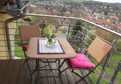 Blick vom Balkon