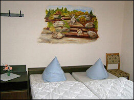 Blick in ein Gästezimmer