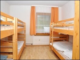 Blick in ein Schlafzimmer