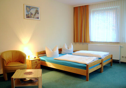 Blick in ein Gästezimmer
