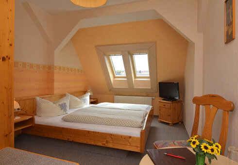 Blick in ein Gästezimmer
