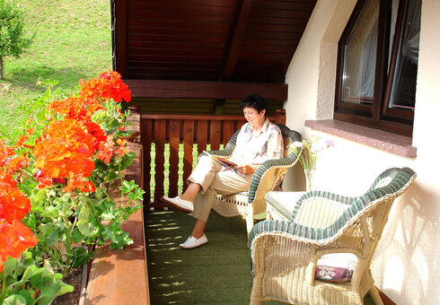 Auf dem Balkon