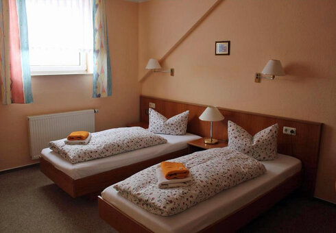 Blick in ein Gästezimmer