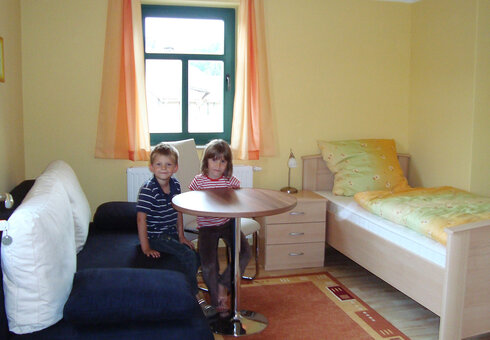 Blick in ein Gästezimmer