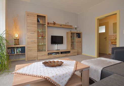 Schrankwand im Wohnzimmer
