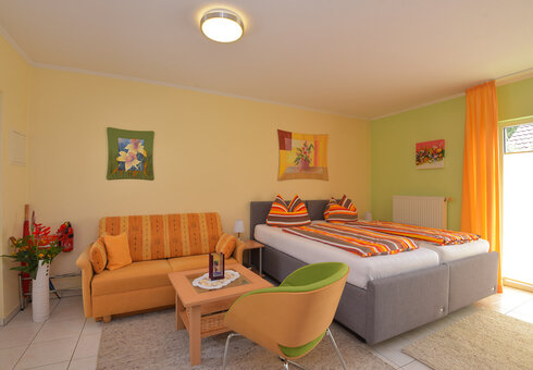 Blick in ein Studio-Appartement
