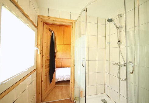 Blick in eine Finnhütte