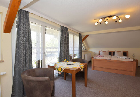 Blick in ein Gästezimmer
