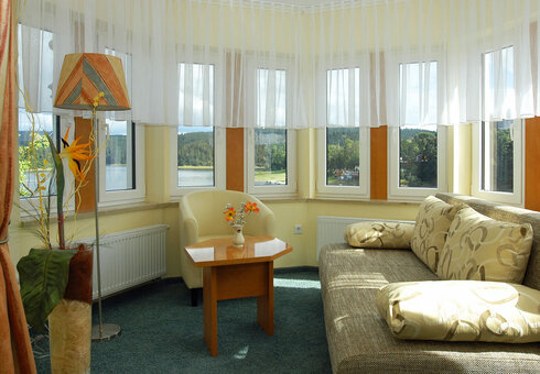 Blick in ein Gästezimmer