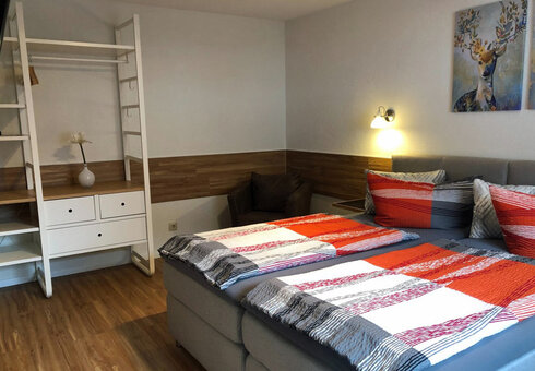 Blick in ein Gästezimmer