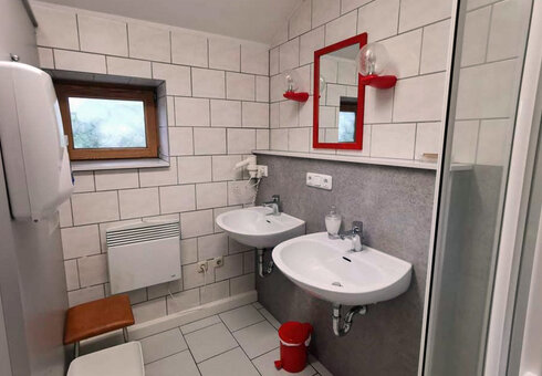 Blick in das Badezimmer