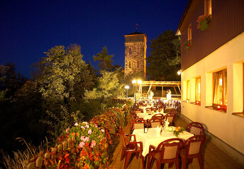 Abendidylle auf der Terrasse