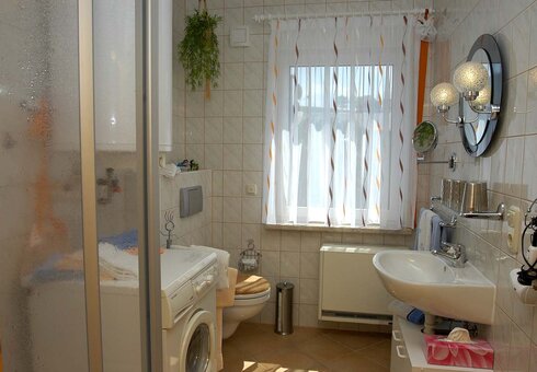 Blick in das Badezimmer