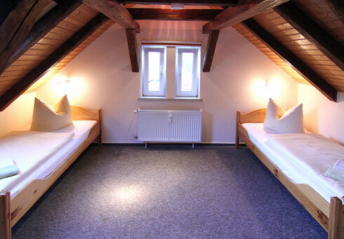 Blick in ein Gästezimmer