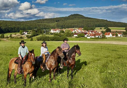 Blick auf Bernshausen in der Rhön