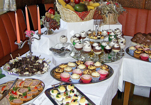 Buffet bei Feierlichkeiten