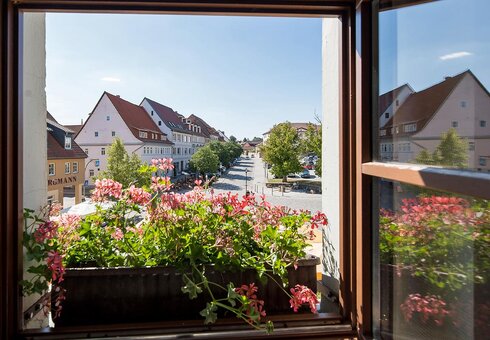 Blick aus einem Hotelzimmer