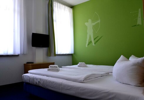 Blick in ein Gästezimmer