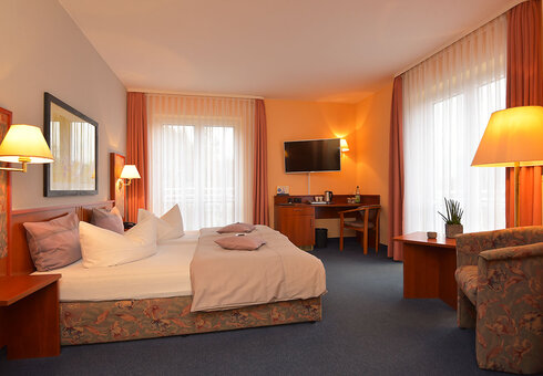 Blick in ein Doppelzimmer