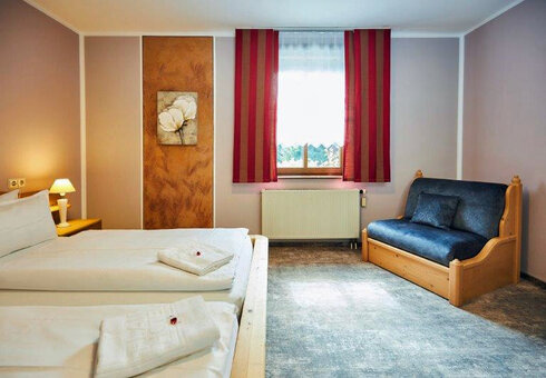 Blick in ein Doppelzimmer