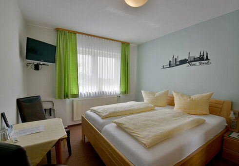 Blick in ein Gästezimmer