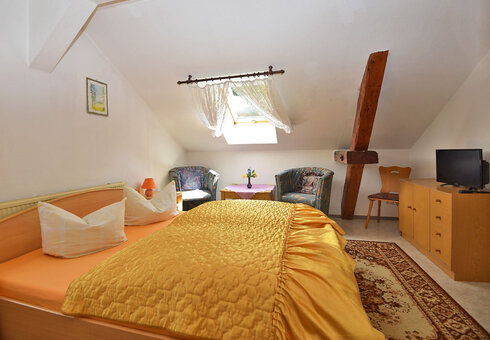 Blick in ein Doppelzimmer
