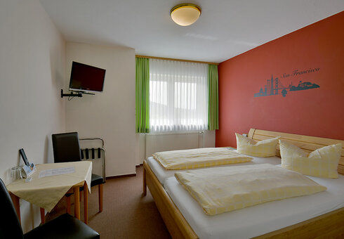 Blick in ein Gästezimmer