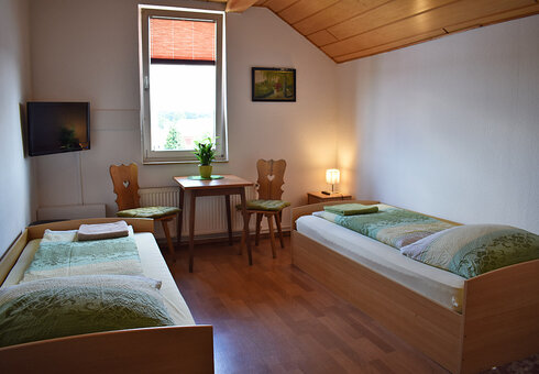 Blick in ein Gästezimmer