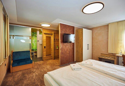 Blick in ein Doppelzimmer