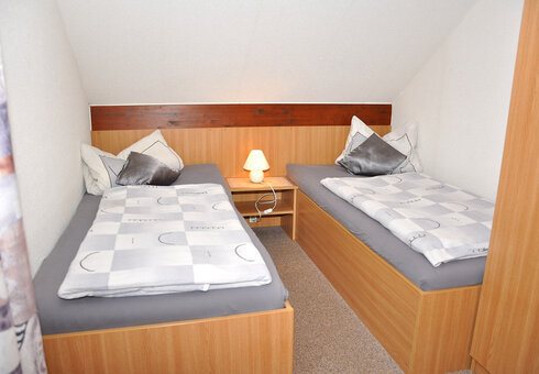 Blick in ein Schlafzimmer