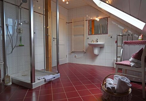 Blick in das Badezimmer