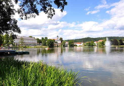 Blick zum Burgsee Bad Salzungen
