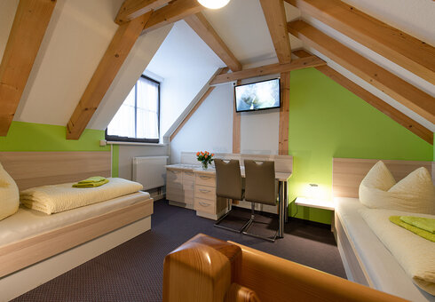 Blick in ein 4-Bett-Zimmer
