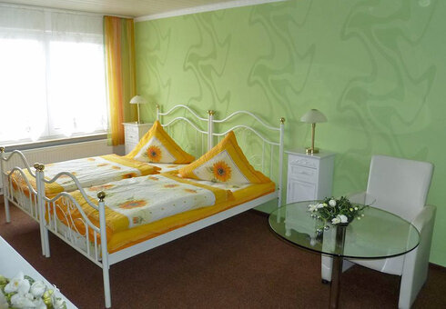 Blick in ein Gästezimmer