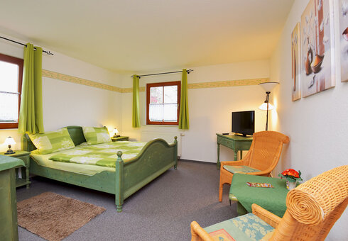 Blick in ein Gästezimmer