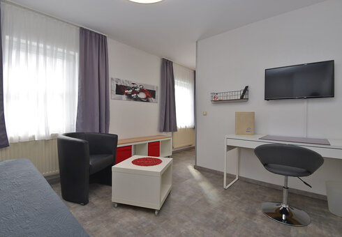 Blick in ein Gästezimmer