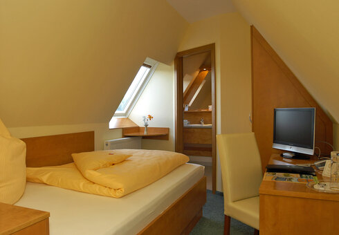 Blick in ein Gästezimmer