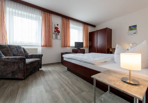 Blick in ein Gästezimmer