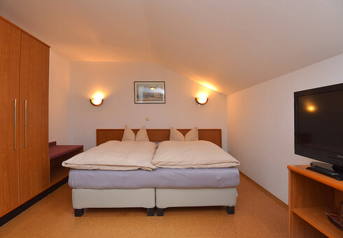 Blick in ein Doppelzimmer