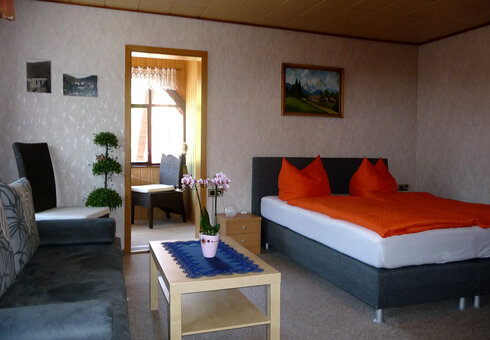 Blick in ein Doppelzimmer