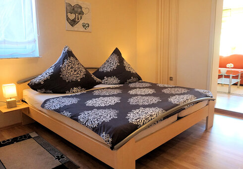 Blick in das Schlafzimmer