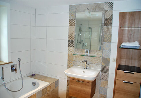 Blick in das Badezimmer