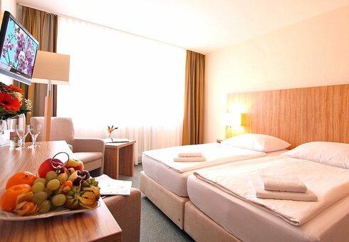 Blick in ein Gästezimmer